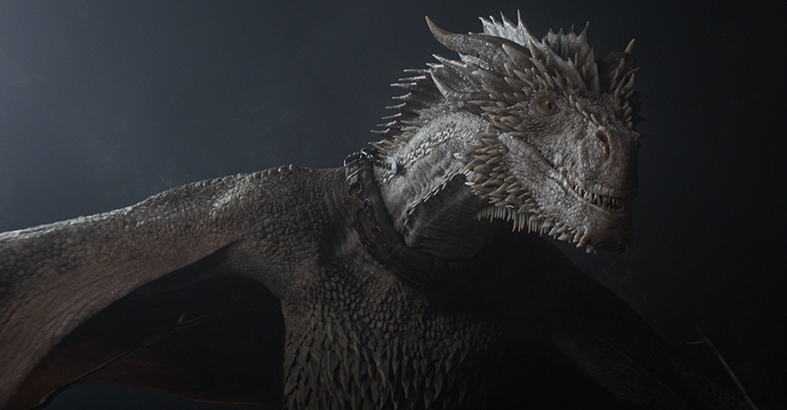 Still of a dragon from "House of the Dragon"